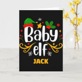 Tygraphy Baby Elf Fun Family Matching Baby  カード (黄色い花)