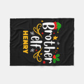 Tygraphy Brother Elf Fun Family Matching  フリースブランケット (正面(横))