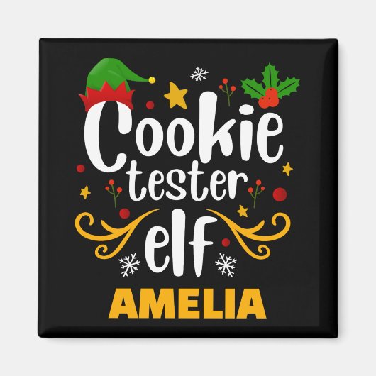 Tygraphy Cookie Tester Elf Family Matching T Shirt マグネット (正面)