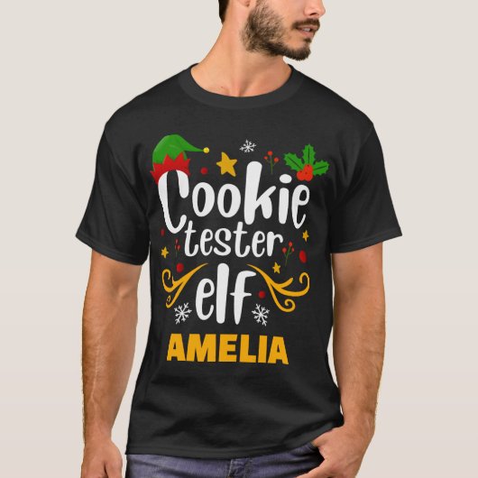 Tygraphy Cookie Tester Elf Family Matching T Shirt Tシャツ (正面)