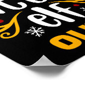 Tygraphy Little Elf Fun Family Matching T Shirt  ポスター (角)