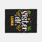 Tygraphy Sister Elf Fun Family Matching T Shirt  フリースブランケット (正面(横))