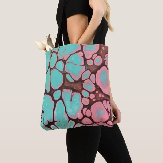 Tygväska med konsttryck トートバッグ (クローズアップ)