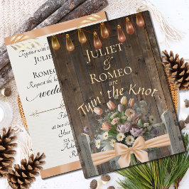 Tyin' the Knot Wildflowers & Ribbon - ピーチ