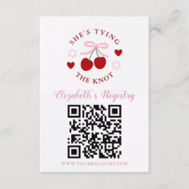 Tying the Knot Bridal Shower Registry エンクロージャーカード