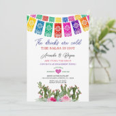 Tying The Knot Cactus Floral Engagement Fiesta 招待状 (スタンド正面)