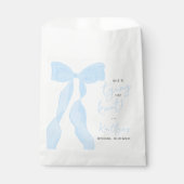 Tying The Knot Elegant Blue Bow Bridal Shower フェイバーバッグ (正面)