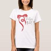 Tying the Knot Red Coquette Bow Bachelorette Party Tシャツ (正面)
