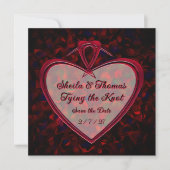 Tying the Knot Red Heart Rose Petals セーブザデート (正面)