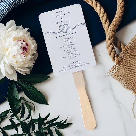 Tying The Knot Rope Heart White Wedding Program  ハンドファン
