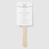 Tying The Knot Rope Heart White Wedding Program  ハンドファン (裏面)