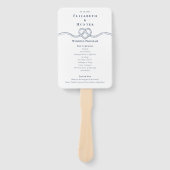 Tying The Knot Rope Heart White Wedding Program  ハンドファン (正面)