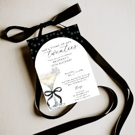 Tying Up Her Twenties Winter Themed 30th Birthday 招待状