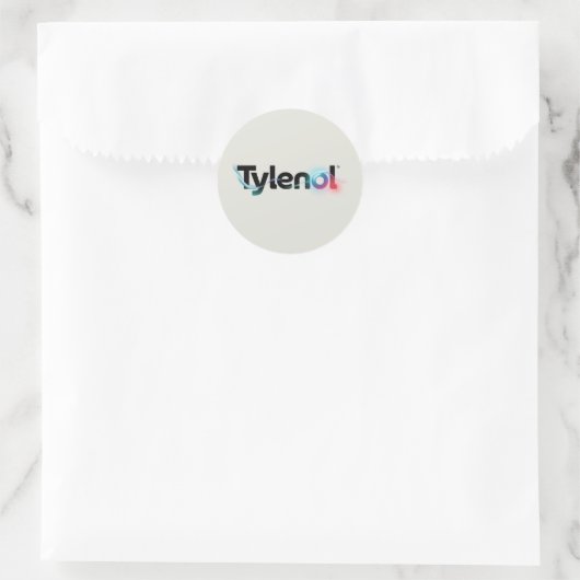 Tylenol Logo Design ラウンドシール (バッグ)