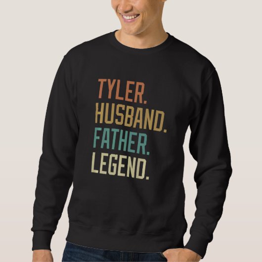 Tyler Husband Father Legend Father's Day Retro スウェットシャツ (正面)