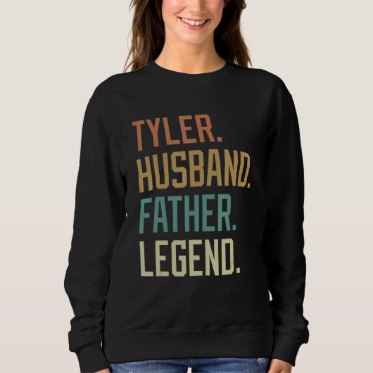 Tyler Husband Father Legend Father's Day Retro スウェットシャツ (正面)