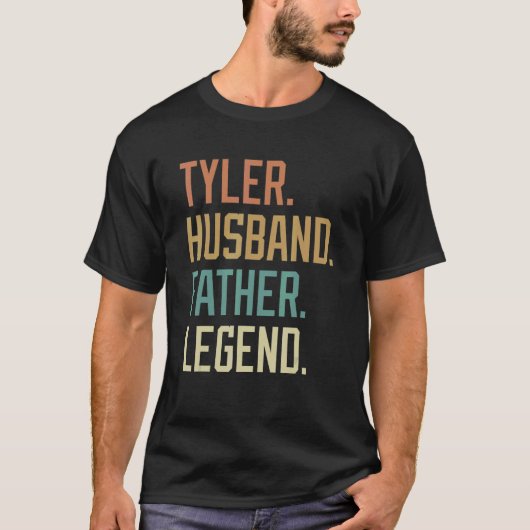 Tyler Husband Father Legend Father's Day Retro Tシャツ (正面)