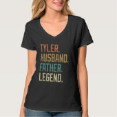 Tyler Husband Father Legend Father's Day Retro Tシャツ (正面)