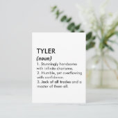 Tyler name, Editable name, Custom name ポストカード (スタンド正面)