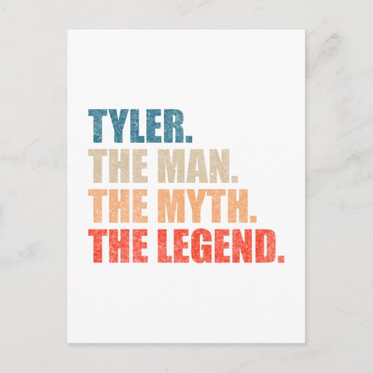Tyler The Man The Myth The Legend ポストカード (正面)