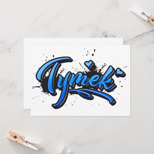 Tymek Heart Splash Graffiti Karte カード (正面/裏面インサイチュ)