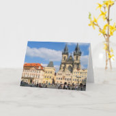 Tyn教会プラハ カード (黄色い花)