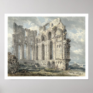 Tynemouthの小修道院、ノーサンバーランド、c.1792-93 (w/c o ポスター