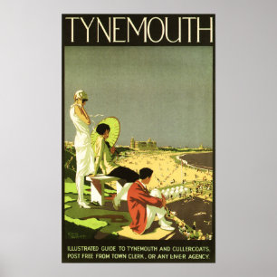 TYNEMOUTH Cullercoats LNER鉄道ヴィンテージトラベル ポスター