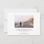 Typeモダンはっきりした結婚 Thank You Photo Card サンキューカード (裏面)