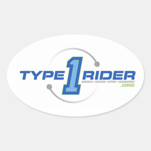 Type1Rider Ovalロゴシール 楕円形シール (正面)