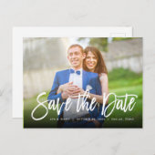 Type*の郵便はがきを*Engaging日付を救って下さい 案内ポストカード (正面/裏面)