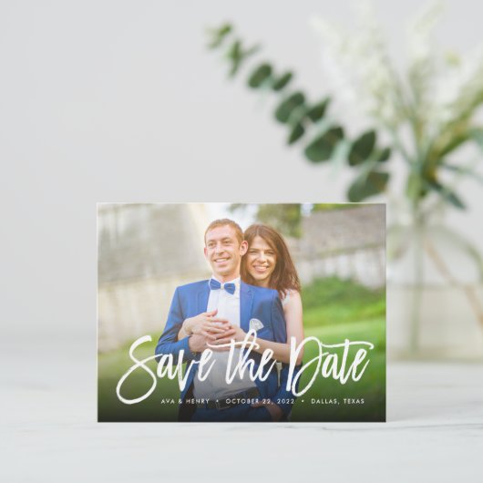 Type*の郵便はがきを*Engaging日付を救って下さい 案内ポストカード (スタンド正面)