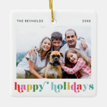 Type カラフル Happy Holidays Photo Christmas