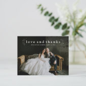 Type ミニマル Love and Photos感謝してい結婚. ポストカード (スタンド正面)