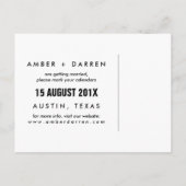 Type モダン Arrow Photo Overlay日付の保存 案内ポストカード (裏面)