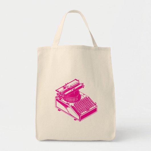 Type 書's Machine – マゼンタライタタイプライター トートバッグ (正面)