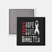 Type 1 Diabetes Awareness - Cure Diabetes マグネット (正面/裏面)