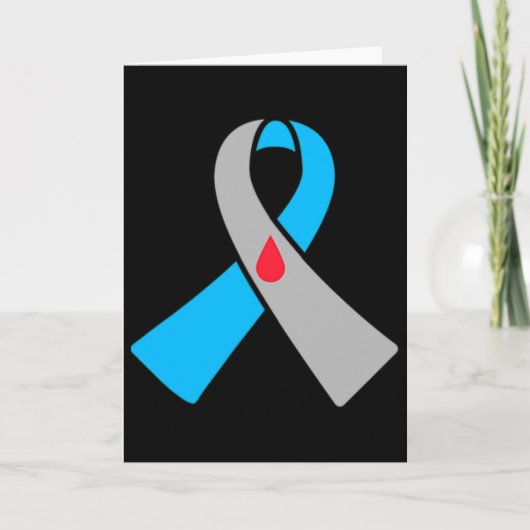 Type 1 Diabetes Awareness Ribbon Bydge  カード (正面)