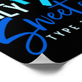 Type 1 Diabetes Strong T1d Awareness  ポスター (角)