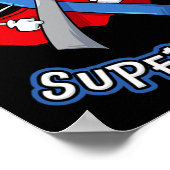 Type 1 Diabetes Superhero Awareness Gift Diabetic  ポスター (角)