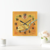 Type 2キッチン スクエア壁時計 (ホーム)