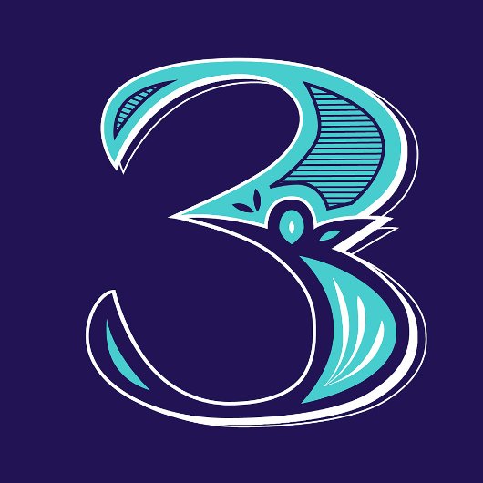 Type Art:Number 3 スクエアシール