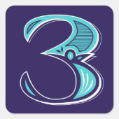 Type Art:Number 3 スクエアシール (正面)