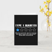 Type One Diabetes One Star Rating T1D認識度Mo カード (黄色い花)