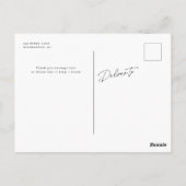 Type Sgation Thankyou Photo Gray ポストカード (裏面)
