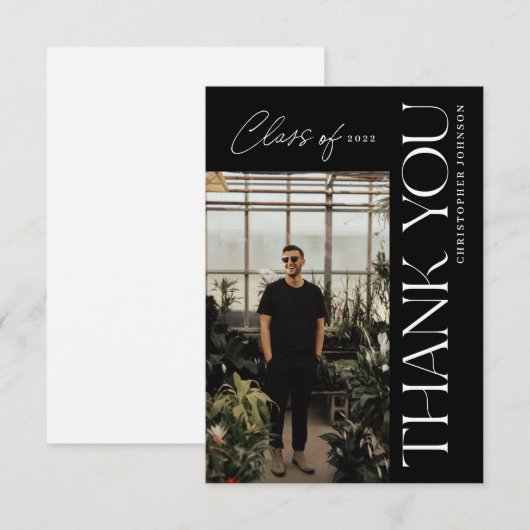 Type Suration Thankyou Photo Black サンキューカード (正面/裏面)