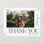 Type Suration Thankyou Photo Black ポストカード (正面/裏面)