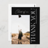Type Suration Thankyou Photo Black ポストカード (正面/裏面)