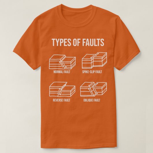 Types Of Faults Geologist Geology Lover Tシャツ (デザイン正面)