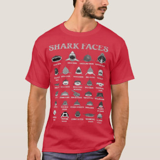 Types Of Shark Faces Tシャツ